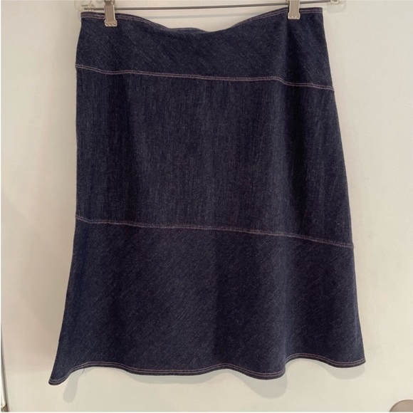 Betsey Johnson Betseyville Faux Denim Aline Skirt Size Large Like New Condition - Picture 3 of 5